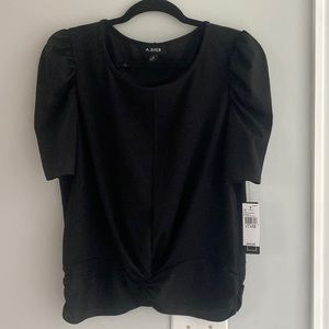 NWT A. Byer black twist knot shirt.  1064D1P 623363-P upc#710816237186
